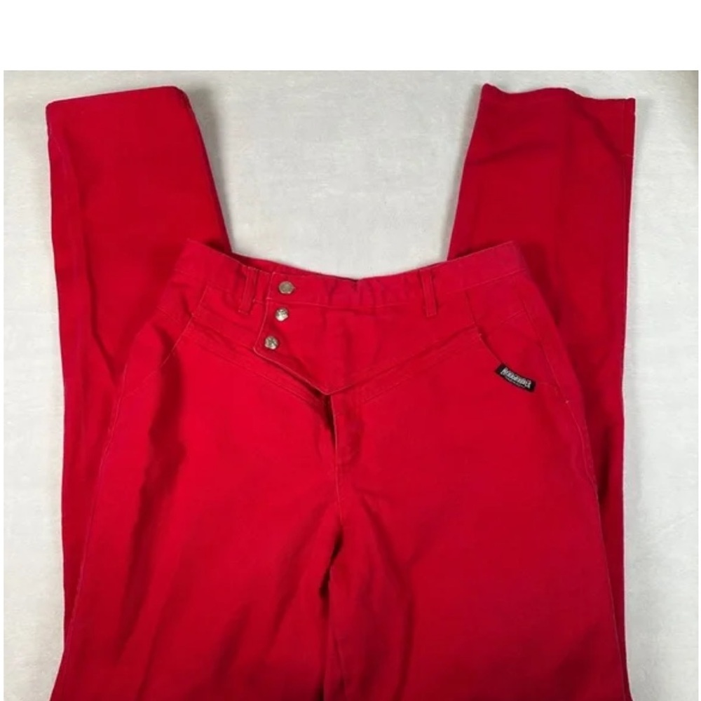 Roughrider vintage western 90s High Rise Red Jeans  punchy cowgirl